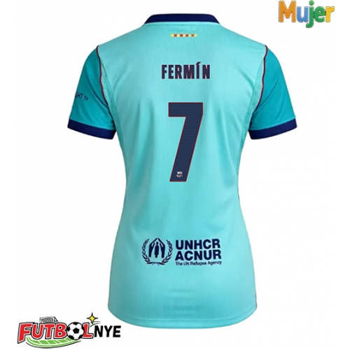Camiseta Barcelona Fermin Lopez #7 Tercera Equipación para mujer 2026-27 manga corta